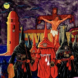 PROCESSION DE LA SANCH - Toile 3 D acrylique résinée 100x100 - #DOD @dod 