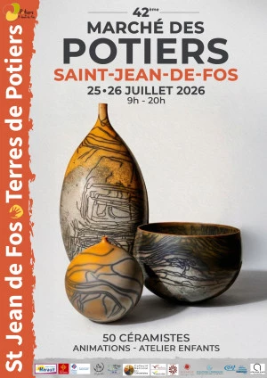 Affiche Marché des Potiers de Saint-Jean-de-Fos
