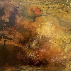 Forces de la Terre. 2 - Toile sur bois. Peinture acrylique. 55x55 - Catherine Stoll-Simon 