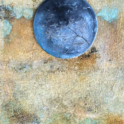 Clair de lune - mixed media, encaustique - 91x30,5 cm - bbf 