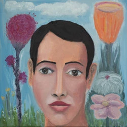Témoin - huile sur toile 30 x 30 cm - Joseph Lazaro 