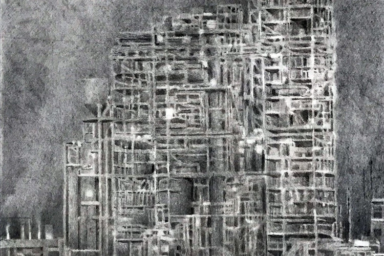 fos - graphite su papier 90x60 cm