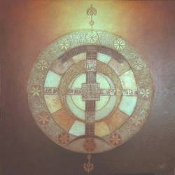 "Chronos 1" (D'où vient le temps qui passe ?…) - Evocation symbolique des grands mystères du temps (avec alphabet personnel) - Photo personnelle 