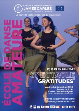 Affiche "Gratitudes" Spectacle école de danse amateur