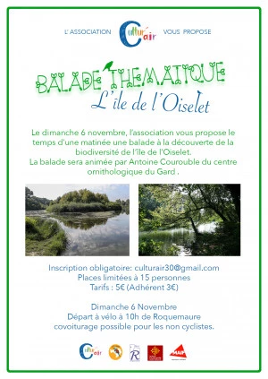 Affiche Balade de découverte de la biodiversité de l'île de l'Oiselet 