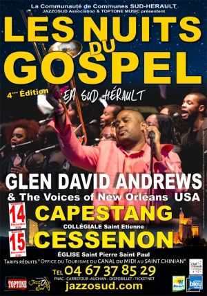 Affiche Les Nuits du Gospel en Sud Hérault 2018 Capestang