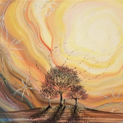 Symphonie de l'aurore - 70x50 cm - acrylique, oeuvreunique et originale signée, Laure vieusse