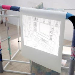 Sans titre (pointer-et-cliquer n°3) - Vue de l'exposition “Suburbe”, 2015, Pop-up Galerie Schaffen Wir, Berlin