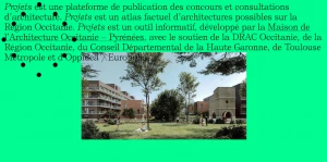 Affiche Présentation de la plateforme projets.archi, atlas de la production architecturale en Occitanie 