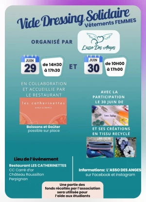 Affiche Vide dressing solidaire de l'Asso des Anges