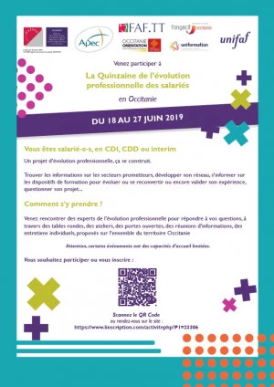Affiche Quinzaine de l'évolution professionnelle des salariés en Occitanie