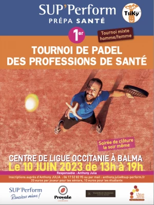 Affiche Tournoi de padel des professions de santé