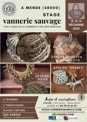 Affiche stage de vannerie sauvage