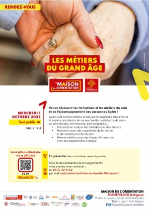 Affiche Les métiers du grand âge