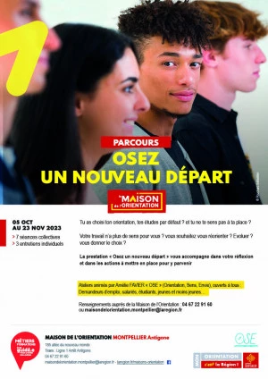 Affiche Parcours "Osez un nouveau départ", Tout public - 7 séances collectives - 3 entretiens individuels