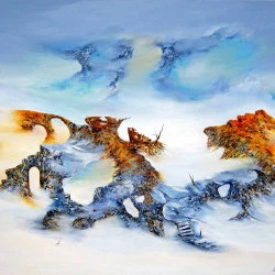 La porte des oubliés - Huile au couteau - 81 x 100 cm - 2015 - La porte des oubliés