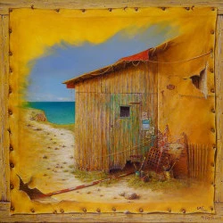 Le repaire des 40 - Acrylique sur panneau - 40 x 40 cm - Philippe Vercellotti 