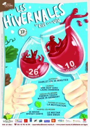 Affiche Les Hivernales du Rire et du Vin - 26 janvier au 10 février