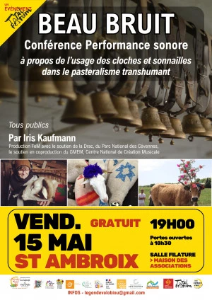 Affiche Veillée exceptionnelle : « BEAU BRUIT » Conférence Performance sonore 