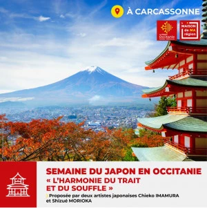 Affiche Semaine du Japon - Exposition "L'harmonie du trait et du souffle"