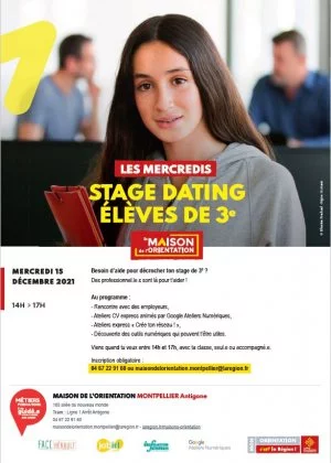 Affiche Stage Dating élèves de 3ème