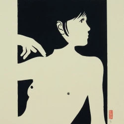Nu 04 - Gravure en taille d'épargne - Nonoko 