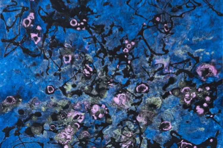 Le jardin du temps perdu, Nuit VI - Acrylique sur toile. 40 x 40 cm. 2020 - odile cariteau 
