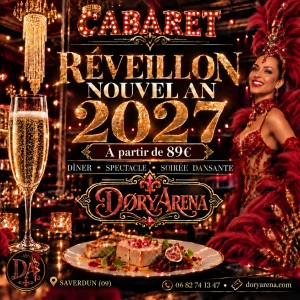 Affiche Réveillon du Nouvel An au Dory Arena – revue Rêve Rouge