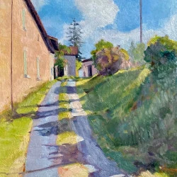 Chemin de Reilhac - Huile 30 x 30 cm