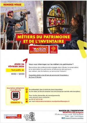 Affiche Métiers du Patrimoine et de l'Inventaire 