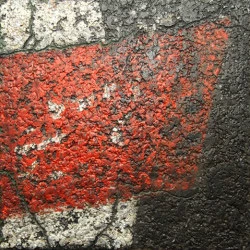 marquage rouge - Matière brute et peinture acrylique - photo 
