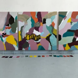 Sans titre - triptyque acrylique sur toile 50x100cm/100x100cm/50x100cm - ©odileboutet 