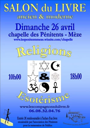 Affiche Salon du livre ancien et moderne sur : Ésotérisme, Religions, Philosophies orientales, Tarot, etc…