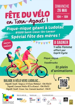 Affiche Fête du Vélo en Tarn-Agout