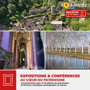 Affiche Vernissage et présentation "Au coeur du patrimoine"
