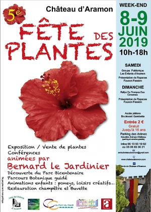 Affiche 5ème Fête des Plantes du Château d'Aramon