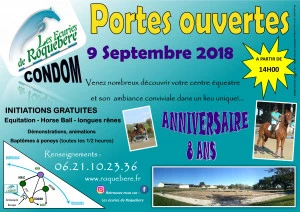 Affiche Journée du cheval et de l'équitation - Portes Ouvertes 2018 