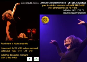 Affiche Ateliers Danse Africaine de 7 à 77 ans