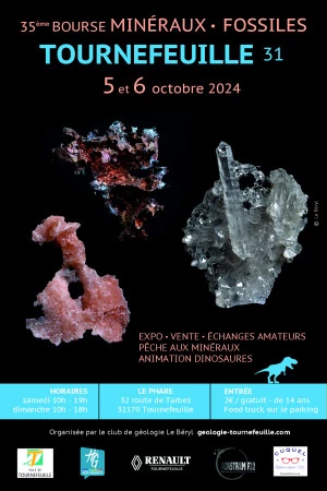 Affiche 35ème Bourse Minéraux et Fossiles de Tournefeuille 