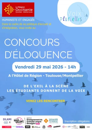 Affiche Concours régional d'éloquence Voix Plurielles