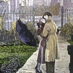 La valse dans l'ombre 2015 - Digigraphie, peinture et broderies de verre 100X130