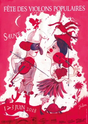 Affiche FÊTE DES VIOLONS POPULAIRES À SAUVE