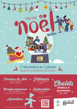 Affiche Marché de noël Gaillac