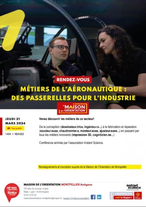 Affiche Métiers de l'aéronautique : des passerelles pour l'industrie