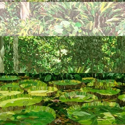 Jardin Pamplemousse - Tableau en mosaïque - Verre à vitrail - 30 x 40 - Minuzzi 