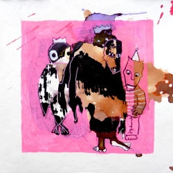 Métissage #50 - Technique mixte sur papier, 25 x 25 cm