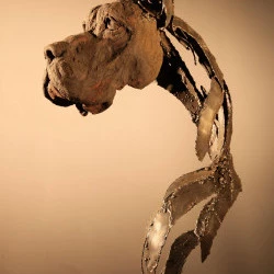 Auguste - Terre cuite et acier soudé