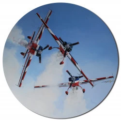 Zoom sur la voltige - Acrylique sur toile - Laurence B. HENRY - Peintre de l'Air 