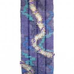 Les chemins - Art textile - Tissage - Lin et soie - Pierre Alventosa 