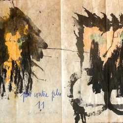 Plis contre Plis Carnet 1 - encre et acrylique sur papier japon 2024 - Luc Lerouge 